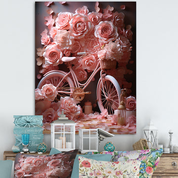 Bicycle Rose Reverie - Bicycle Canvas Wall Art